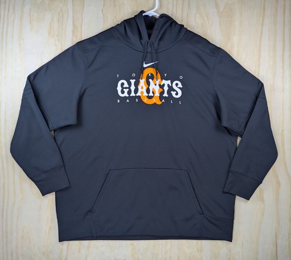 Nike Men's 3XL Tokyo Giants Baseball Therma-FIT Pullover Hoodie Black Yomiuri